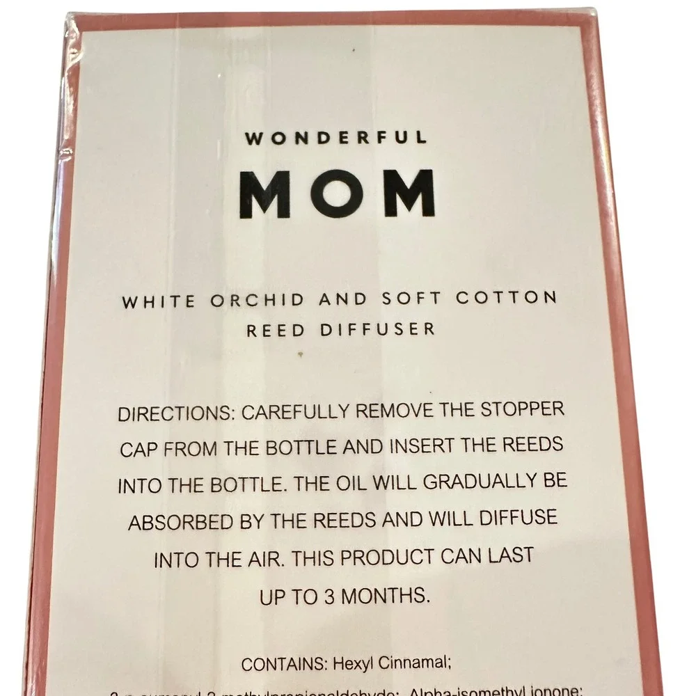 Katie Loxton Wonderful Mom White Orchid Soft Cotton Reed Diffuser NEW IN‎ BOX
